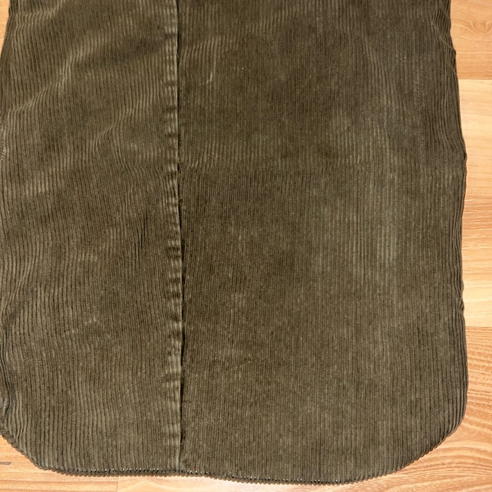 ✌️Hunter dark Green handmade Corduroy Shoulder tote Bag 13"x15" - Picture 3 of 5